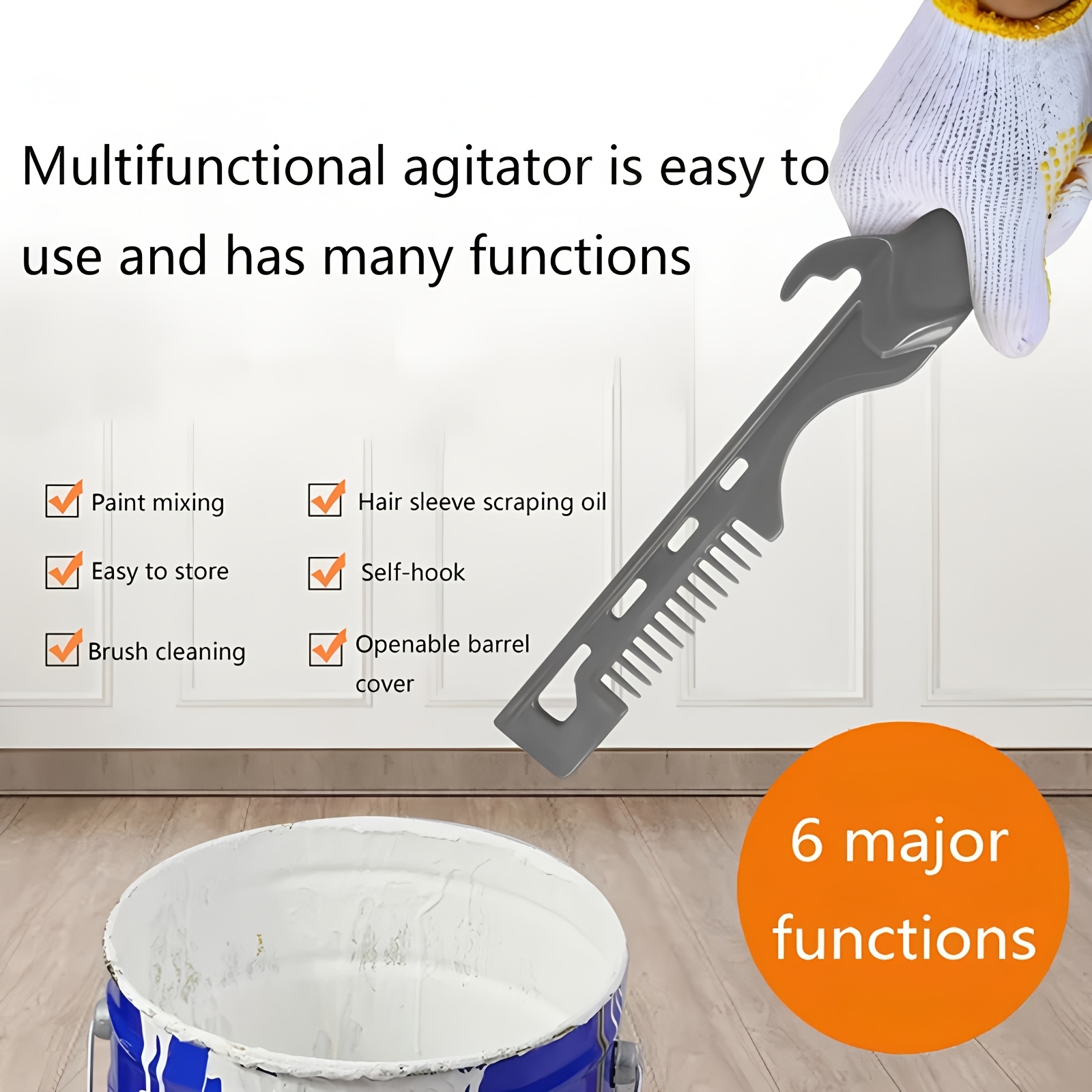 Concrete Mixer Small - Handheld Paint Stirrer Professional Manual Paint