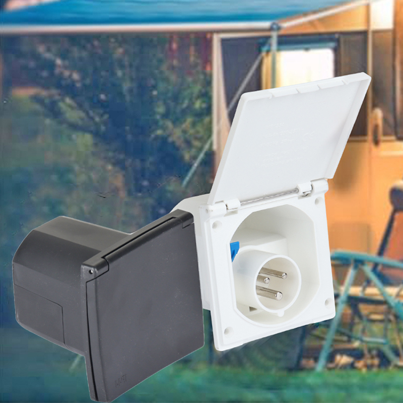 Outdoor Power Outlet Extension - RVs Power Supply Plug 230V 16A