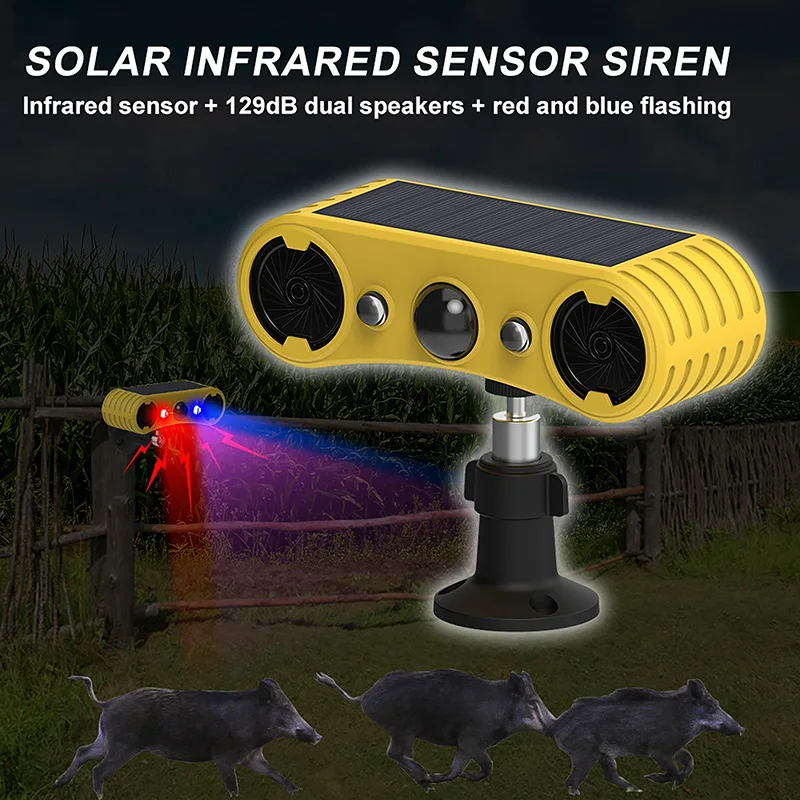 Outdoor Power Point - Solar Motion Sensor Alarm LED Red