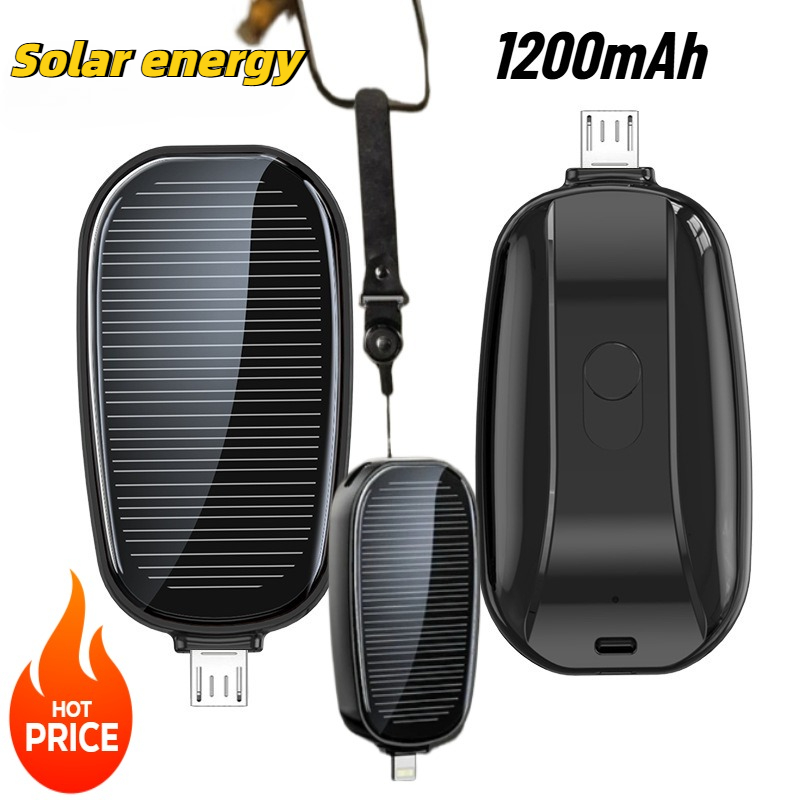 Outdoor Power Distribution Panel - 1200mAh Solar Mini Power Bank Keychain