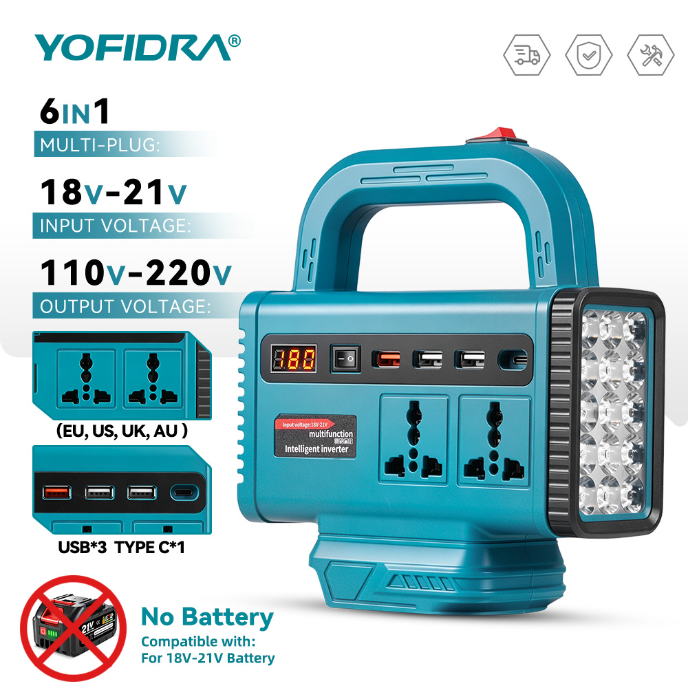 Outdoor Power Point - YOFIDRA 220V Portable Power Inverter Outdoor