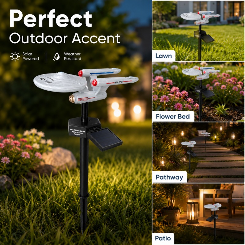 Star Trek USS Enterprise Solar - Outdoor Power Stake recension och pris