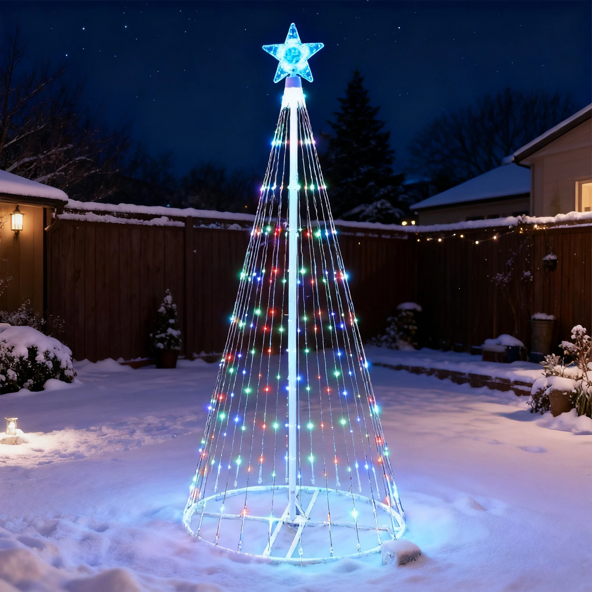 Solar-Powered LED Waterfall St - Outdoor Power Point recension och pris