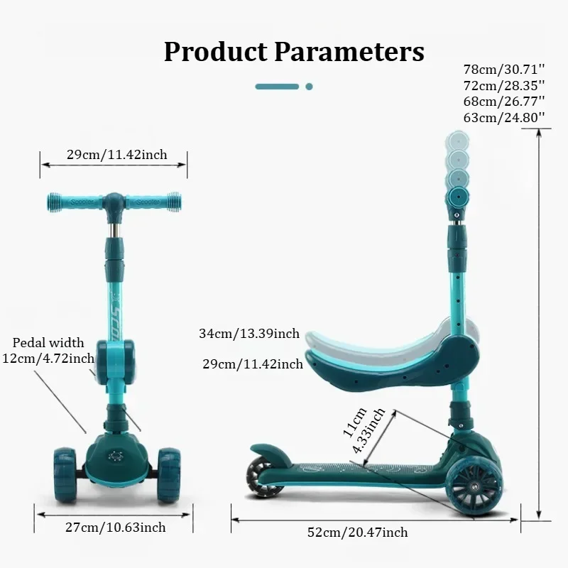 2-in-1 Kids Kick Scooter with  - Outdoor Power Point recension och pris