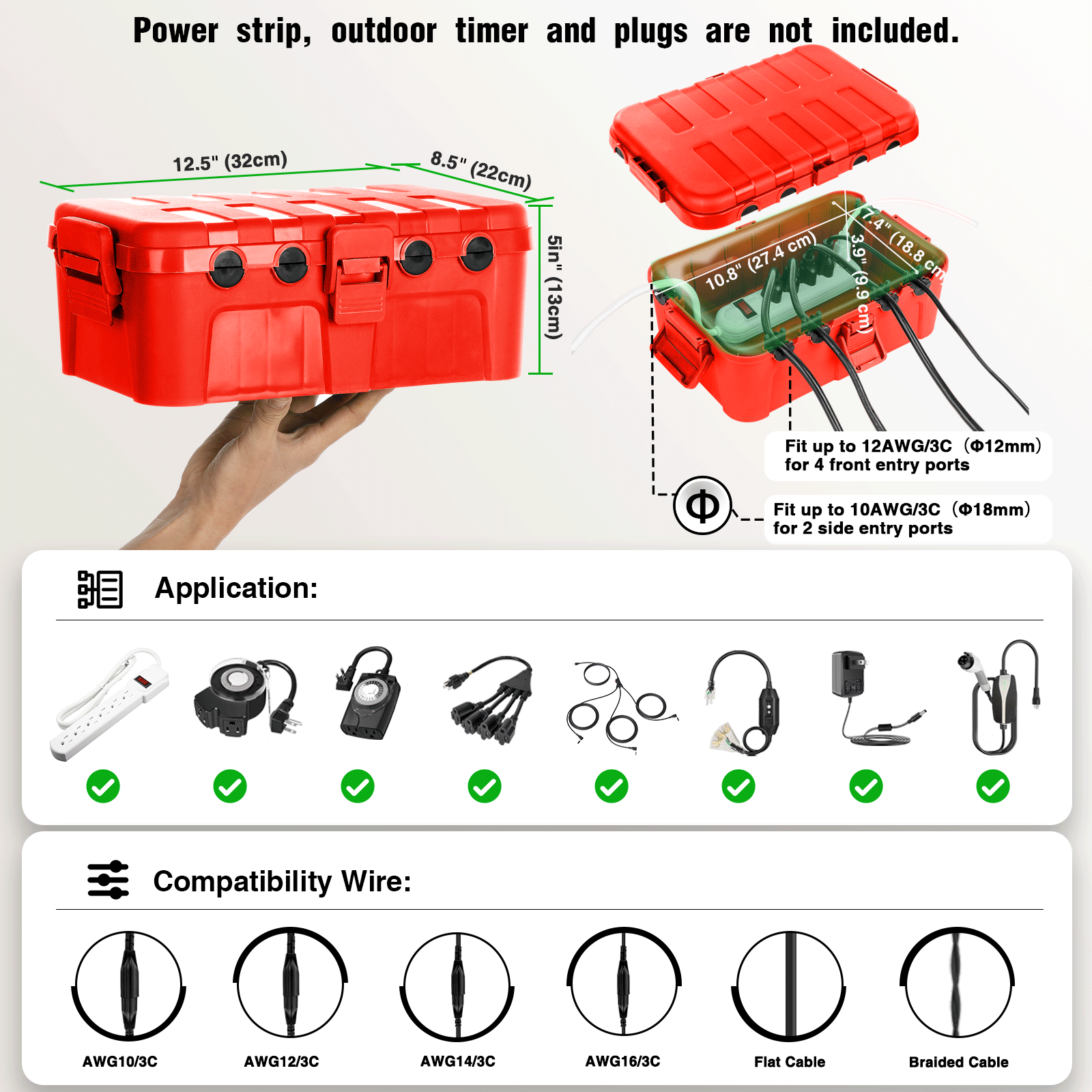 Weatherproof IP54 Outdoor Exte - Outdoor Power Outlet Extension recension och pris