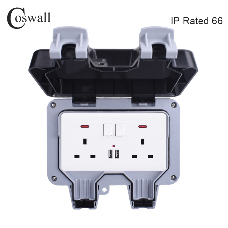 Coswall IP66 Weatherproof Wate - Outdoor Power Outlet Extension recension och pris