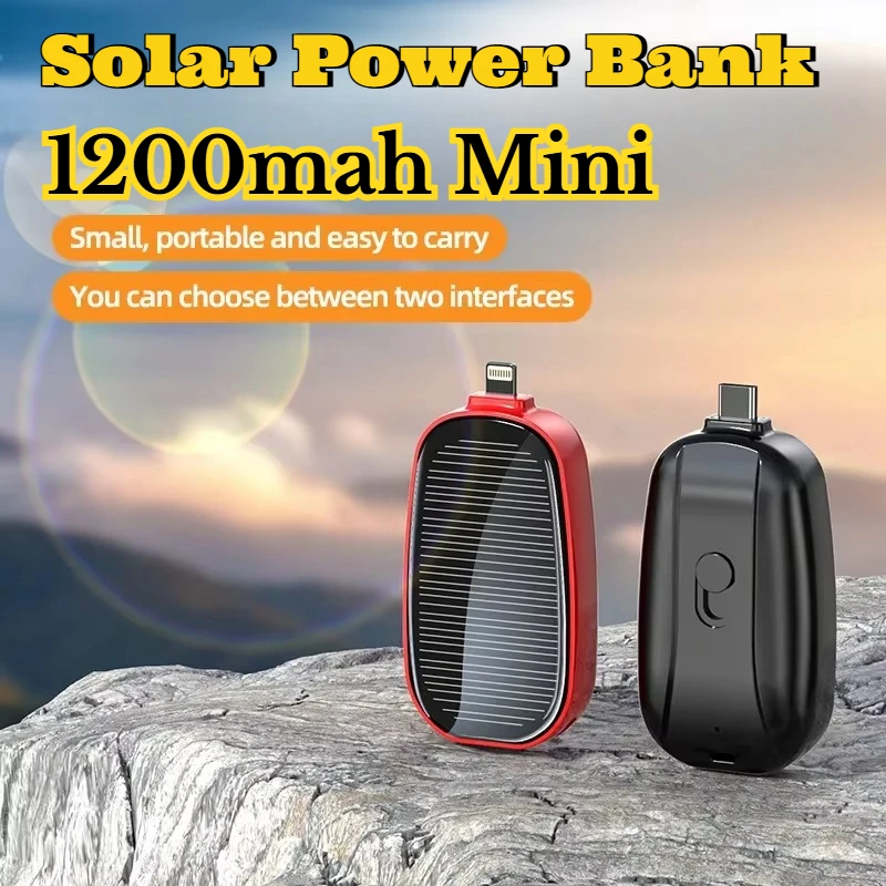 1200mAh Solar Mini Power Bank  - Outdoor Power Distribution Panel recension och pris