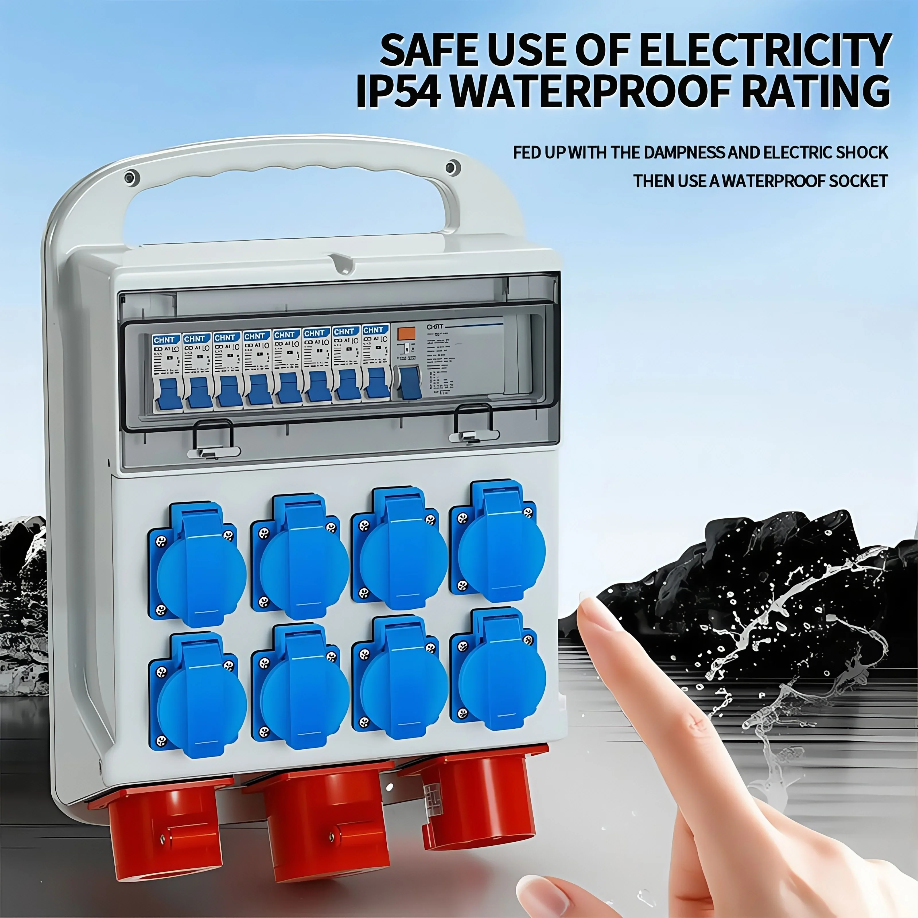 IP54 16A Waterproof Industrial - Outdoor Power Distribution Panel recension och pris