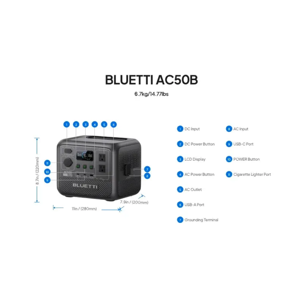 BLUETTI AC50B Portable Power S - Outdoor Power Source recension och pris
