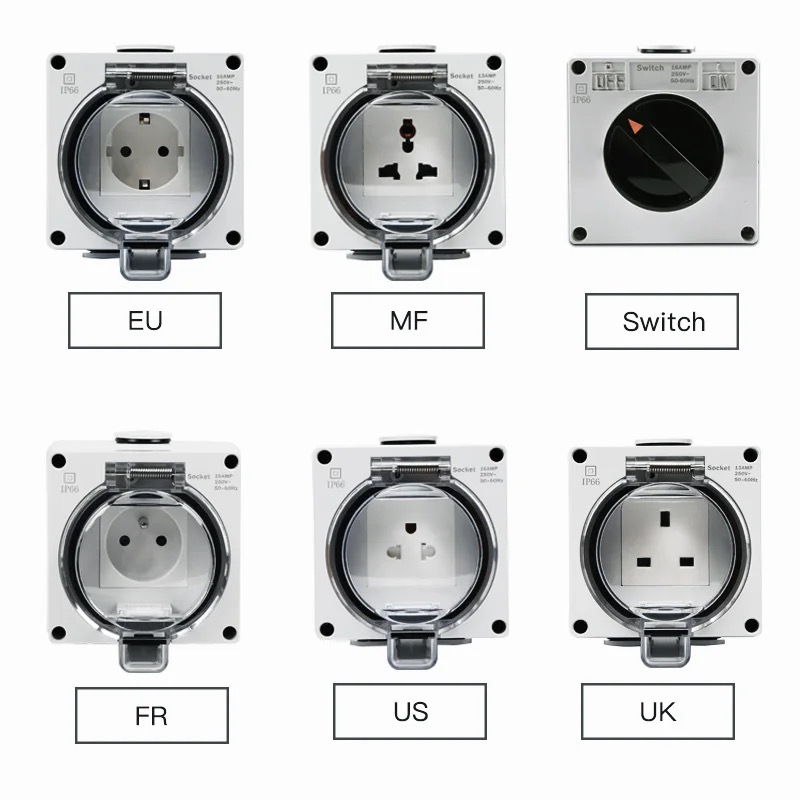 IP66 waterproof power receptac - Outdoor Power Receptacle recension och pris