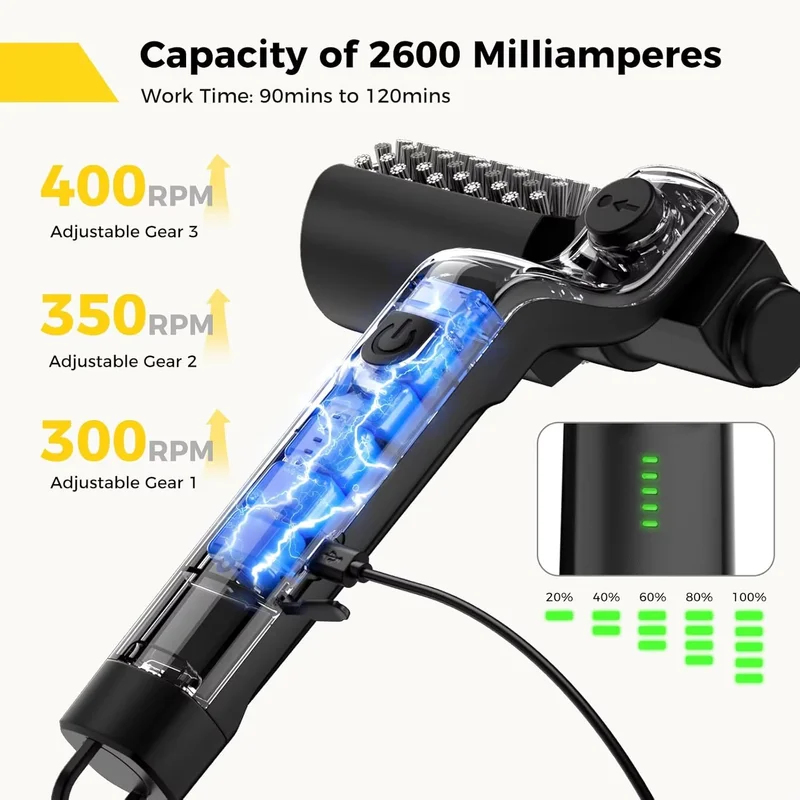 Cordless Rechargeable Electric - Outdoor Power Brush recension och pris