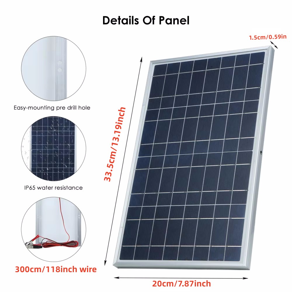 35W Solar Panel Kit Complete 1 - Outdoor Power Distribution Panel recension och pris