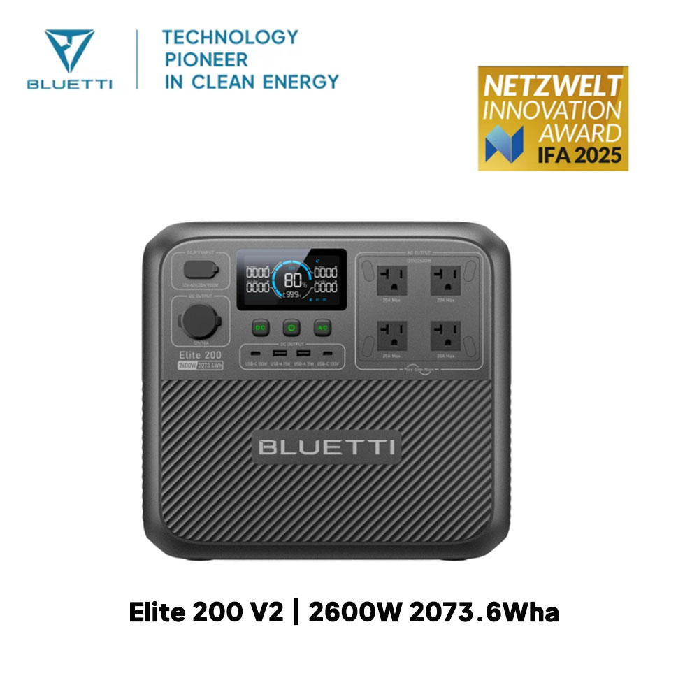 【Renew】BLUETTI Elite 200 V2 Po - Outdoor Power Source recension och pris