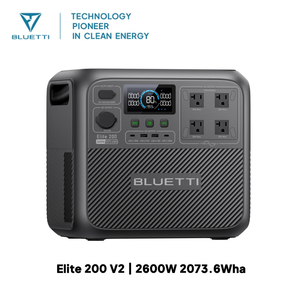 【Renew】BLUETTI Elite 200 V2 Po - Outdoor Power Source recension och pris