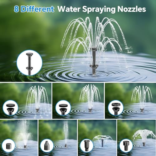 8W Solar Fountain Pump With 30 - Outdoor Power Source recension och pris