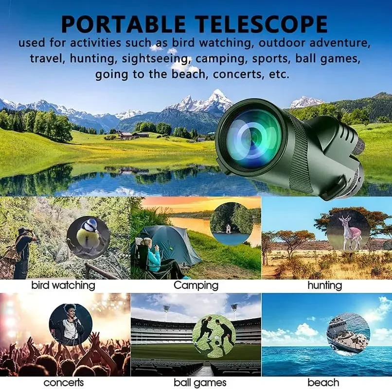 80x100 HD Monocular for Smartp - Outdoor Power Point recension och pris