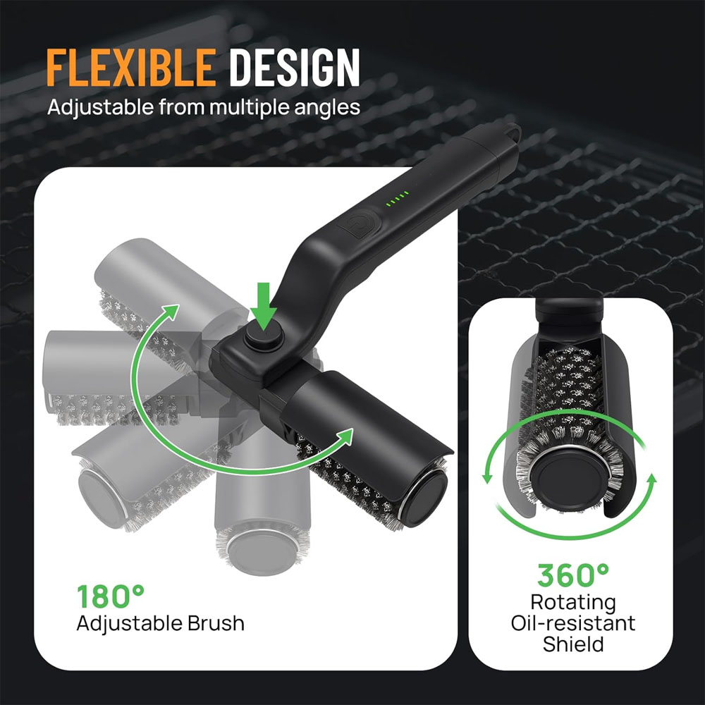Electric Grill Brush Rechargea - Outdoor Power Brush recension och pris