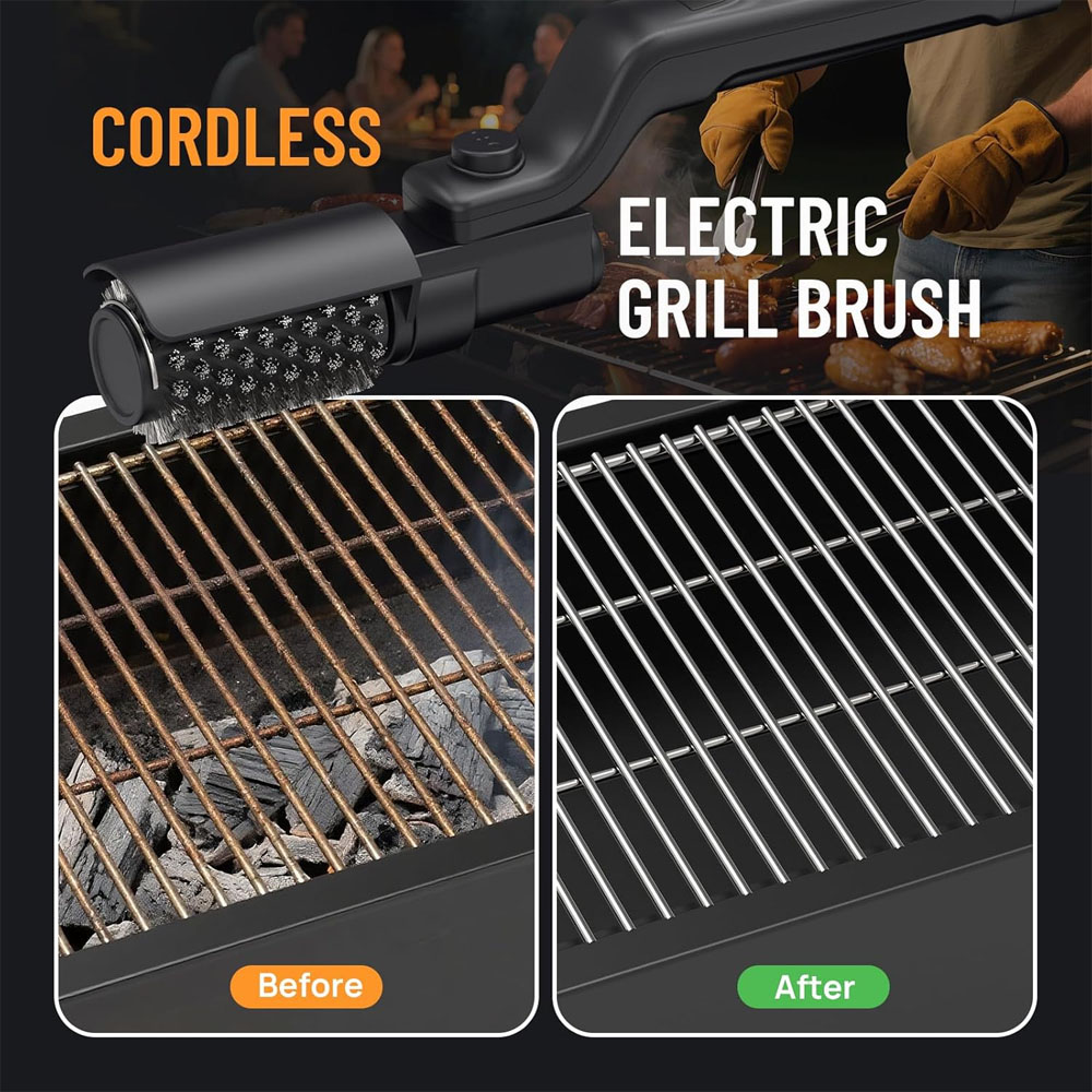 Electric Grill Brush Rechargea - Outdoor Power Brush recension och pris