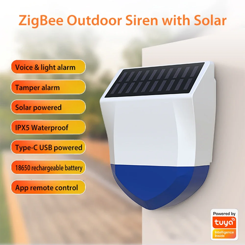 Tuya Smart Zigbee/Wifi Siren A - Outdoor Power Source recension och pris